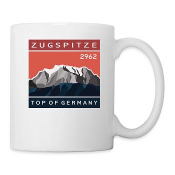Zugspitze Garmisch Bavaria Vintage Low Poly Summit - Mug - white - Right