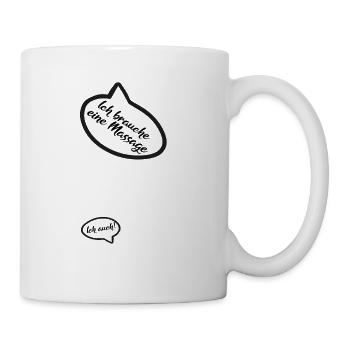 Schwangerschaft Massage Baby Schwanger Geschenk - Tasse - Weiß - Rechts