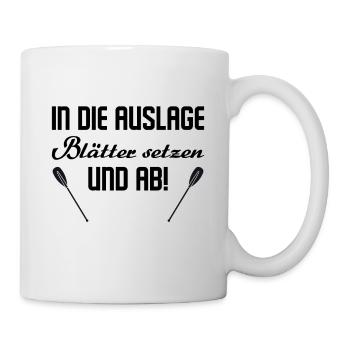 Rudern Ruderer Sport lustiger Spruch vintage - Tasse - Weiß - Rechts