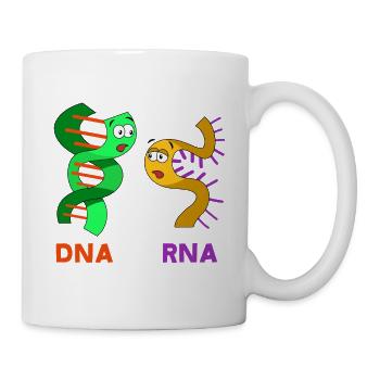 Rna strand and a dna strand - biology - Mug - white - Right