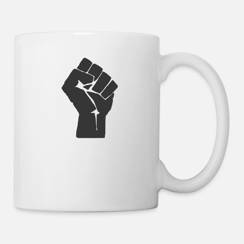 Black Power Faust - Tasse - Weiß
