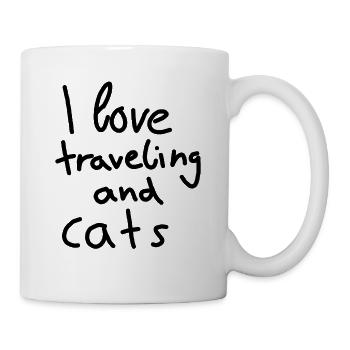 Dear cat and vacation - Mug - white - Right