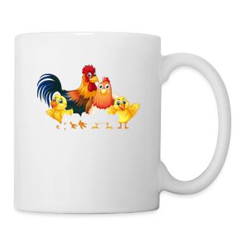 Zuhause ist wo meine Hühner sind Landwirt Bauer - Tasse - Weiß - Rechts