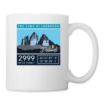 Dolomites trois pics Tre Cime di Lavaredo Italie - Mug blanc - blanc - Droite