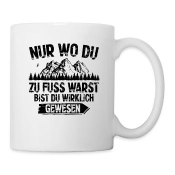 Wandern Wanderer Hiking Outdoor Wander Weg Spruch - Tasse - Weiß - Rechts