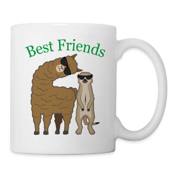 Best Friends Best Friends Cool Animals Gift - Mug - white - Right