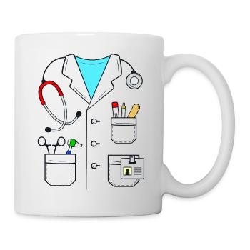 Docteur costume docteur smock docteur hôpital - Mug blanc - blanc - Droite