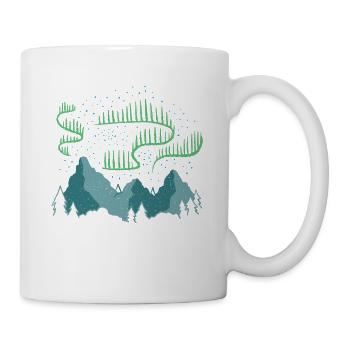 Aurore boréale - Mug blanc - blanc - Droite