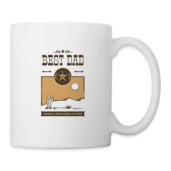 Best Dad Vatertag Geschenk Western - Tasse - Weiß - Rechts