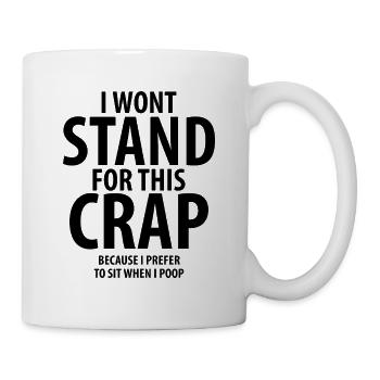 Je ne supporterai pas cette merde | Citations drôles - Mug blanc - blanc - Droite