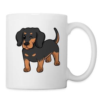 Dackel - Tasse - Weiß - Rechts