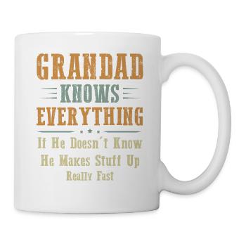 Grandad Knows Everything - Mug blanc - blanc - Droite