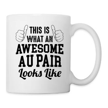 Voici à quoi ressemble une grande fille au pair - Mug blanc - blanc - Droite