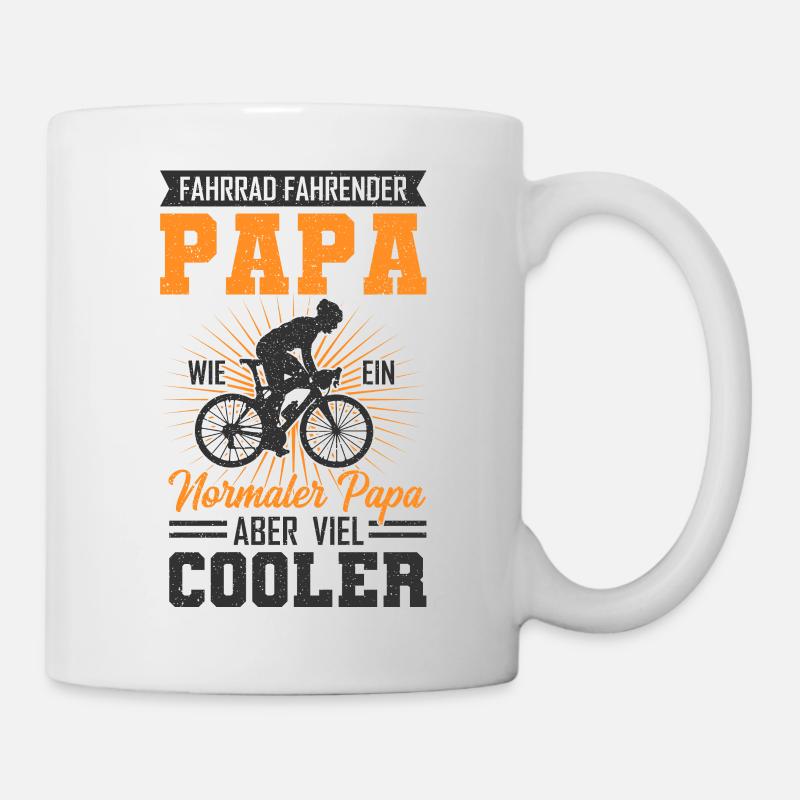 Fahrrad Papa - Tasse - Weiß
