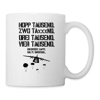 Fallschirmjäger Springerlehrgang Hopp 1000 Bund - Tasse - Weiß - Rechts