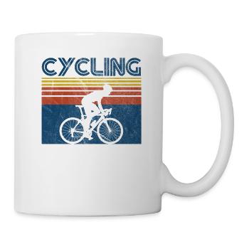 Cycling racing cyclist racing bike retro gift - Mug - white - Right