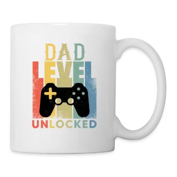 Mens Pregnancy Announcement Dad Level Unlocked - Tasse - Weiß - Rechts