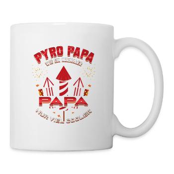 Pyrotechniker Feuerwerk Pyro Papa Böller Vatertag - Tasse - Weiß - Rechts