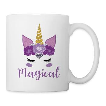 Unicorn face magical gift women kids - Mug - white - Right
