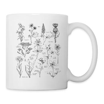 Blumen Wildblumen wilde Blumen - Tasse - Weiß - Rechts