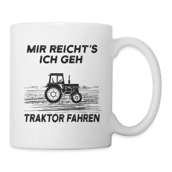 Traktor - Tasse - Weiß - Rechts