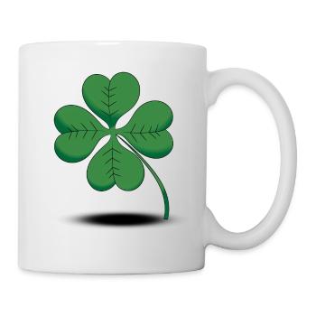 Four-leaf clover luck lucky charm 4 - Mug - white - Right