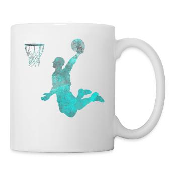 Basketball Dunking Geschenk Basketballspieler - Tasse - Weiß - Rechts