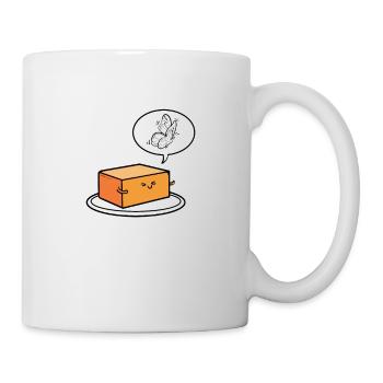 Butter Fly Funny Dreamer and Food Lover Gift - Mug - white - Right