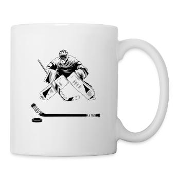 Stolzen Eishockey Torwart - Eishockey Torwart - Tasse - Weiß - Rechts
