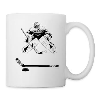Torwart Im Eishockey - Eishockey Torwart - Tasse - Weiß - Rechts