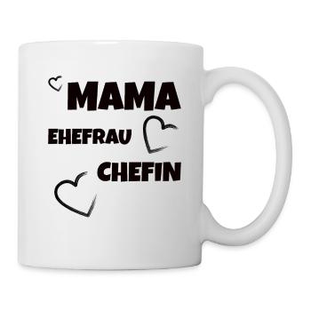 Mama ehefrau chefin - Tasse - Weiß - Rechts