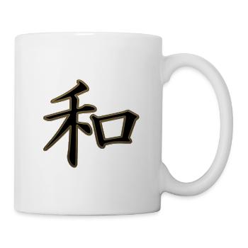 Frieden Japanisches Schriftzeichen - Tasse - Weiß - Rechts