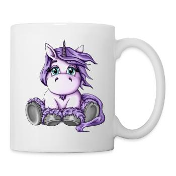 Sugar cute purple unicorn fluffy mythical creature - Mug - white - Right