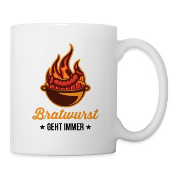 Bratwurst geht immer - Tasse - Weiß - Rechts