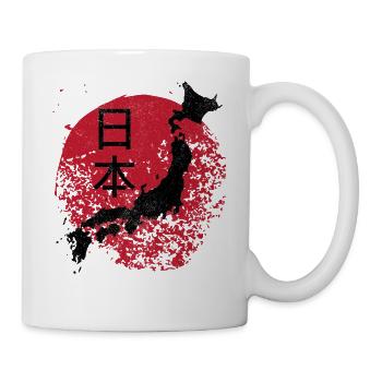 Japan sun characters - Mug - white - Right