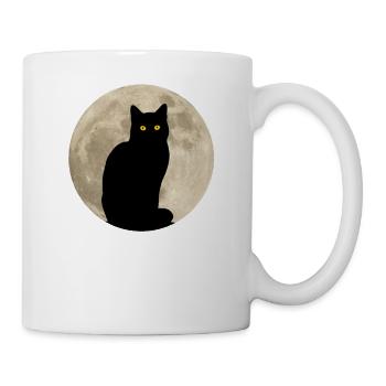 Katze Mond Lustig Geschenk Frauen Männer Kinder - Tasse - Weiß - Rechts