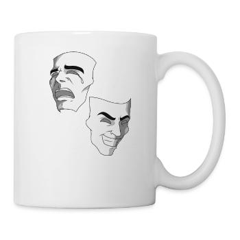 The masks of comedy and tragedy - theater - Mug - white - Right