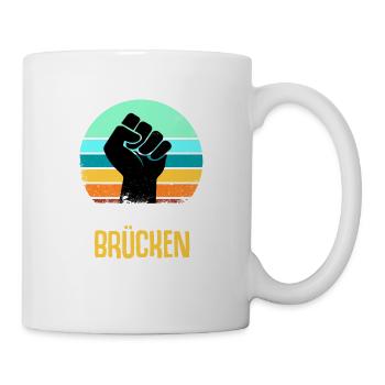 Faust Vor Dem Sonnenuntergang - Antirassismus - Tasse - Weiß - Rechts