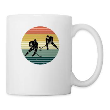 Vintage Eishockey Designs - Tasse - Weiß - Rechts