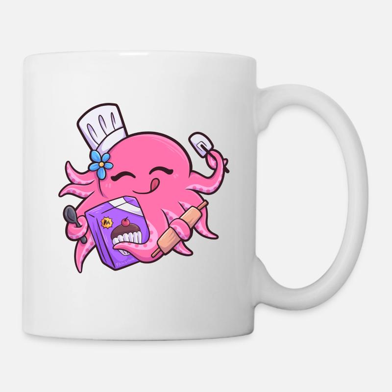 Oktopus Kochen Küche Tintenfisch Krake - Tasse - Weiß