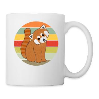 Red panda panda bear cute women men kids - Mug - white - Right
