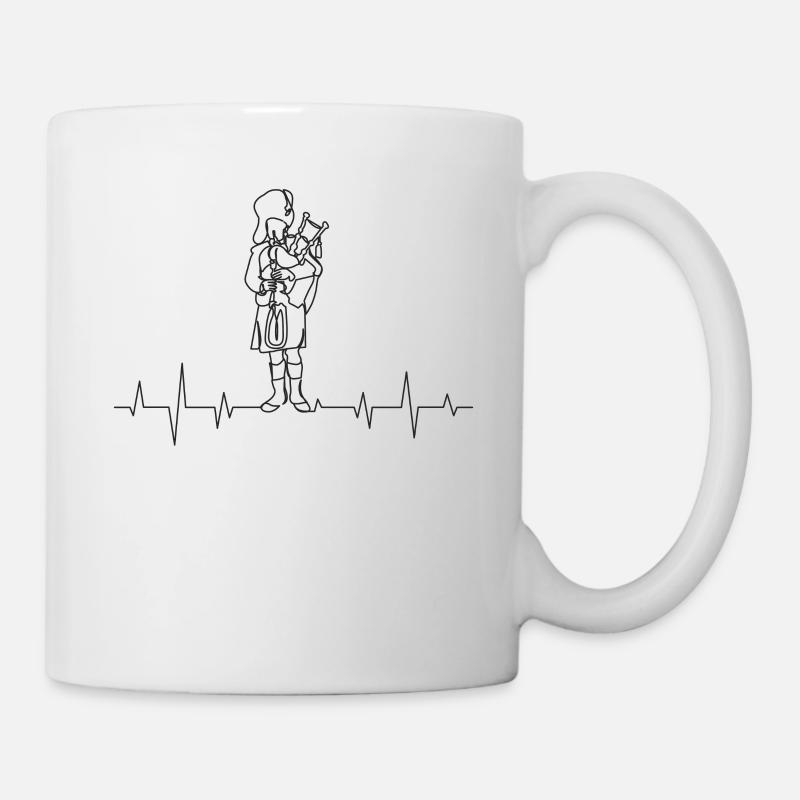 Dudelsack Herzschlag - Tasse - Weiß