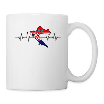 Kroatien Herzschlag - Tasse - Weiß - Rechts