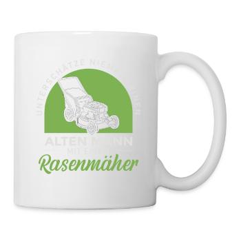 Rasenflüsterer Hobbygärtner Platzwart Greenkeeper - Tasse - Weiß - Rechts