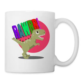 Dino Saurian Rex Rawr - Mug blanc - blanc - Droite