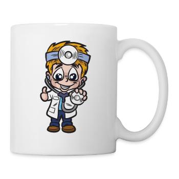 Pédiatre pédiatrique médecin avec stéthoscope humour - Mug blanc - blanc - Droite