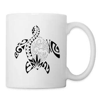 Tattoo polynesian black turtle - Mug - white - Right
