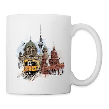 Berlin subway collage - Mug - white - Right