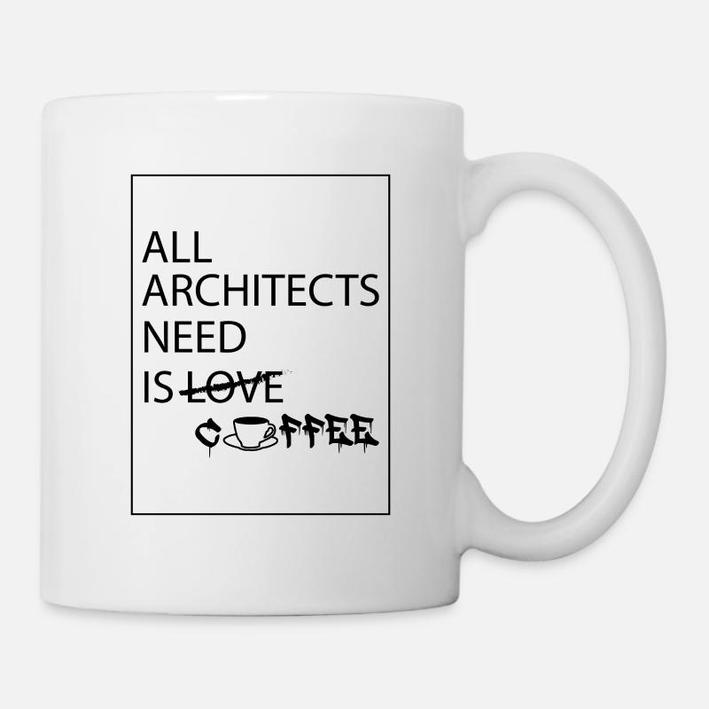 Architecte disant café - Mug blanc - blanc