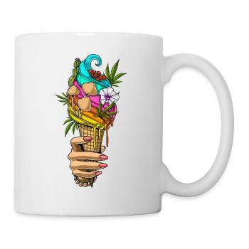 Psychedelisches Eis - Tasse - Weiß - Rechts